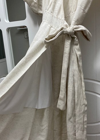 Beyaz Uzun Bohem Kadın Elbisesi - Görsel 2