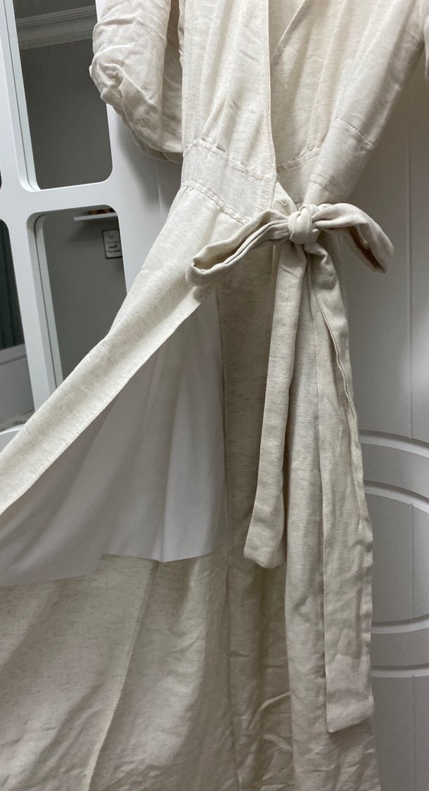 Beyaz Uzun Bohem Kadın Elbisesi - Görsel 2