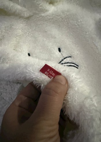 Kapüşonlu Bebek Kız Tulumu, Kürklü, Nakışlı - Görsel 3