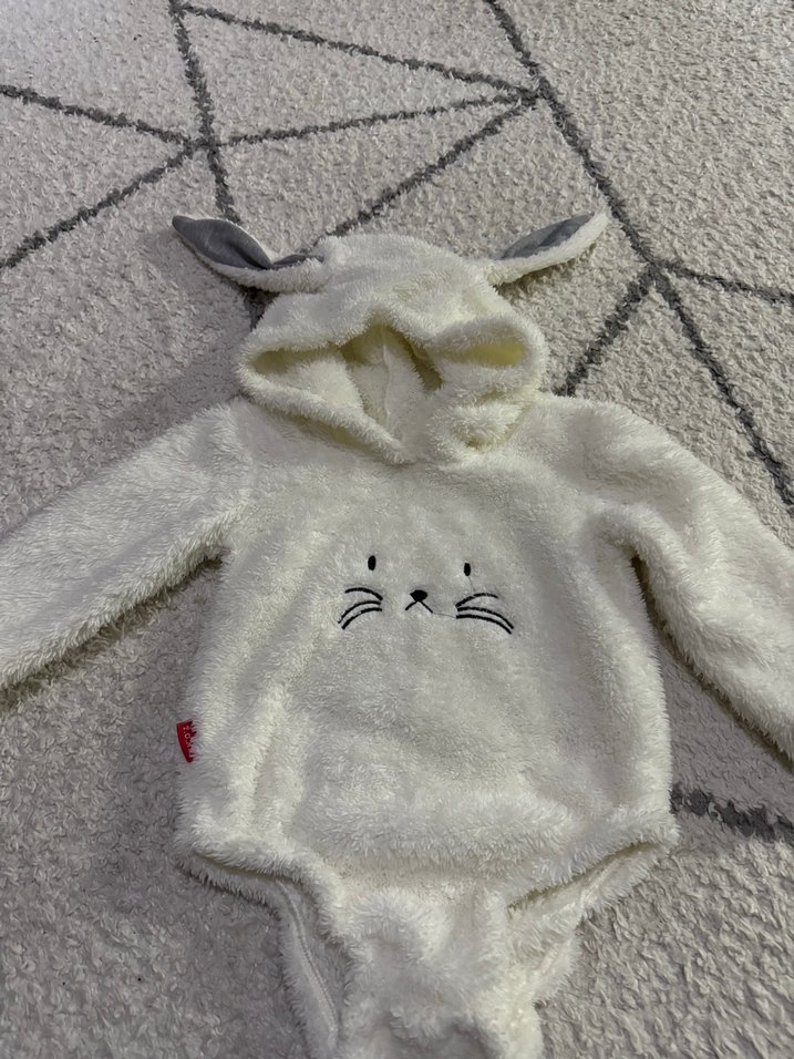 Kapüşonlu Bebek Kız Tulumu, Kürklü, Nakışlı - Görsel 2