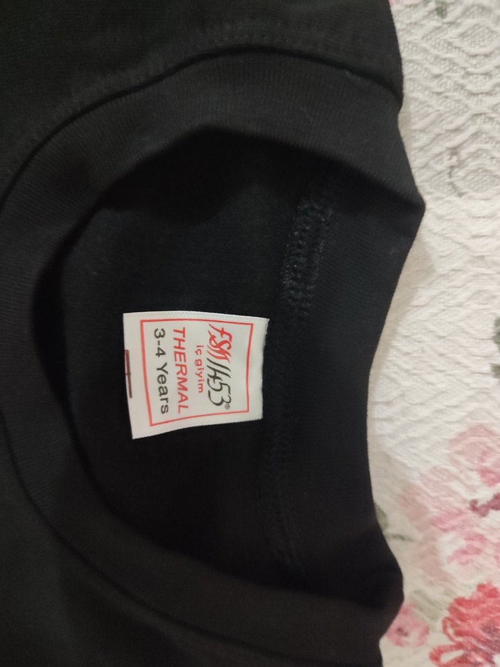 Çocuk Siyah Uzun Kollu  termal içlik - Görsel 2