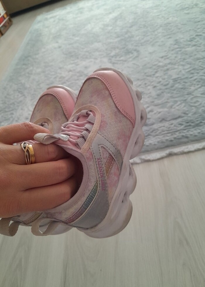 Kız çocuk ışıklı spor ayakkabı  - Görsel 5