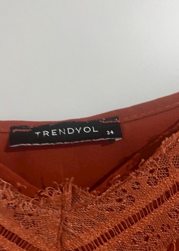 Trendyol & Milla Dantel Detaylı Beyaz \ Kiremit Renginde 2 Adet Atlet