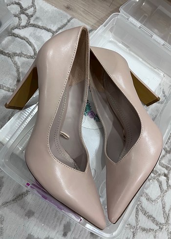 37 Beden Bej Stiletto Topuklu Kadın Ayakkabı