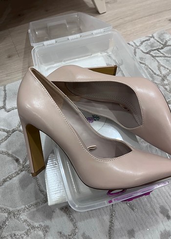 37 Beden ten rengi Renk Bej Stiletto Topuklu Kadın Ayakkabı