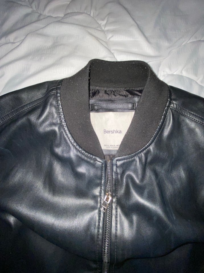 Erkek Deri Ceket Siyah Fermuarlı - Görsel 3