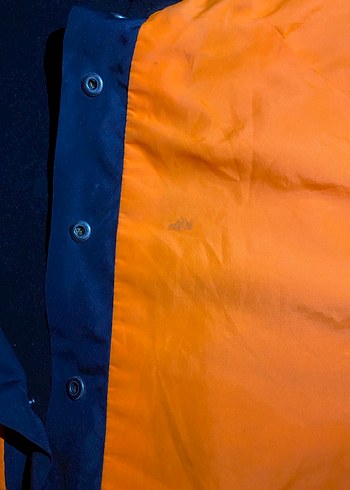 Düğmeli Siyah. turuncu   kadın çift taraflı Mont - Görsel 7