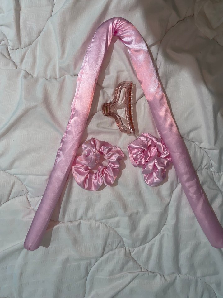 Pembe Uzun Kadın bigudi - Görsel 3