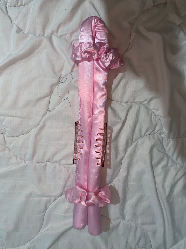 Pembe Uzun Kadın bigudi - Görsel 2