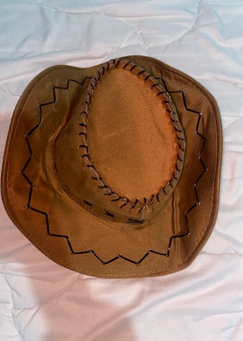 Kahverengi Deri Bohem Kadın kovboy  Şapka - Görsel 2