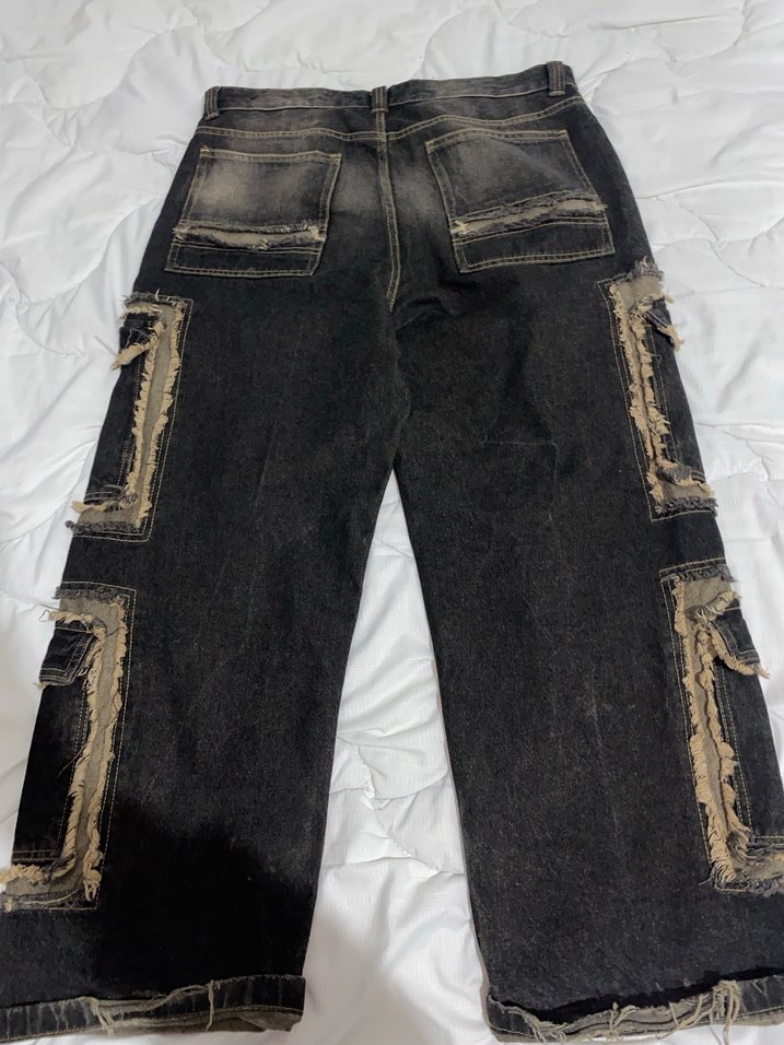 Kemer Detaylı Rahat Kesim Kadın Kot Pantolon - Görsel 2