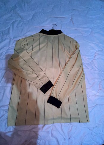 sarı siyah çizgili kadın oversize forma - Görsel 3