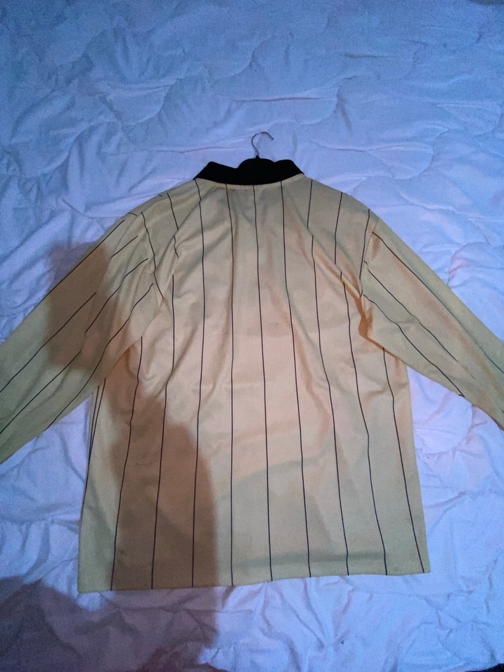 sarı siyah çizgili kadın oversize forma - Görsel 2