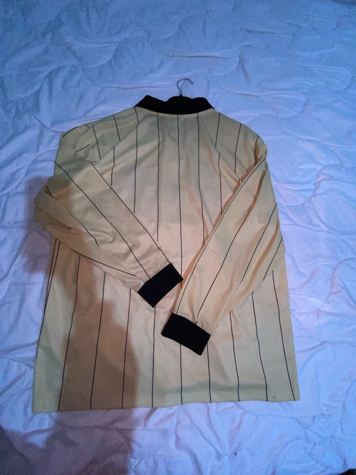 sarı siyah çizgili kadın oversize forma - Görsel 3