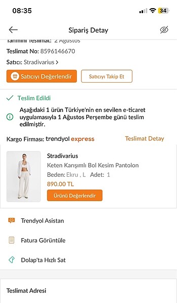 l Beden beyaz Renk Stradivarius keten beyaz pantolon TALL BOY (UZUN+5cm)