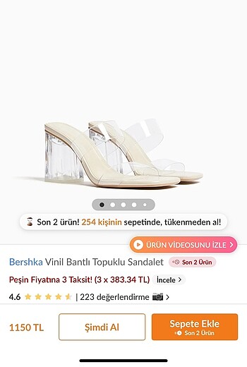 Bershka SATILDIBershka topuklu terlik