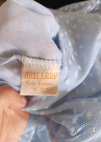 Kız Çocuk Mavi Kolsuz Pilili Elbise - Görsel 3