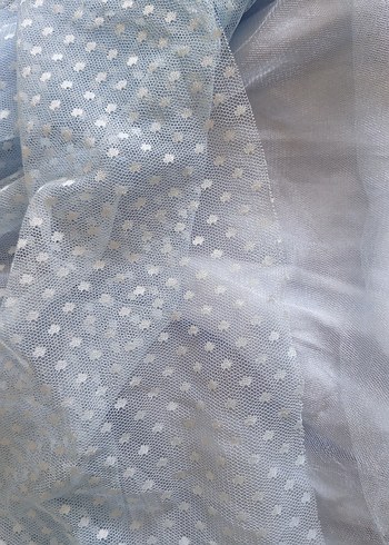 Kız Çocuk Mavi Kolsuz Pilili Elbise - Görsel 4