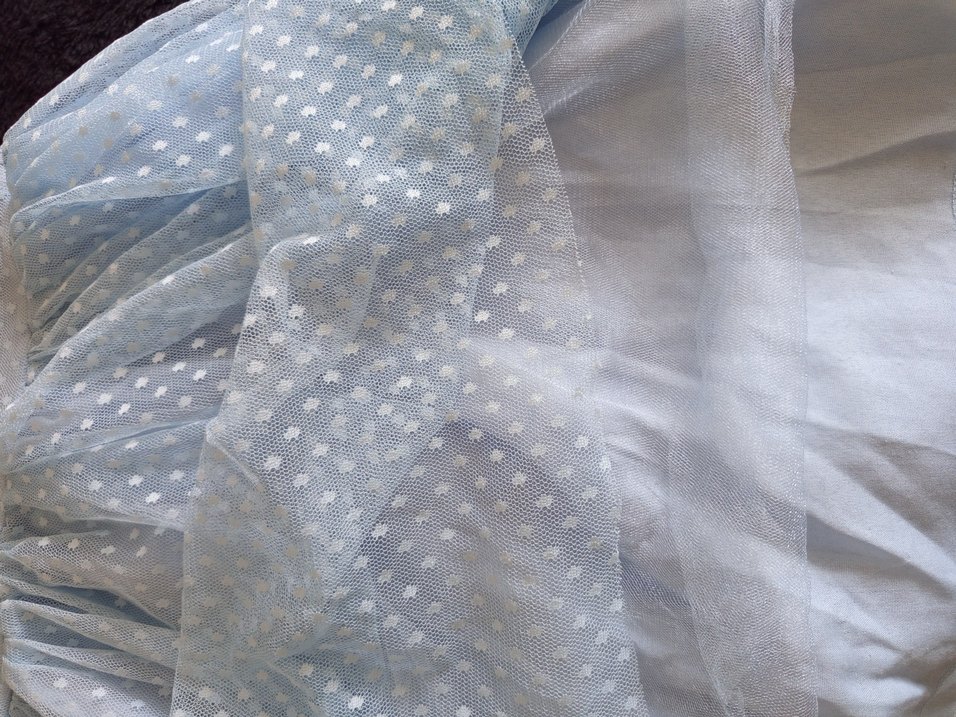 Kız Çocuk Mavi Kolsuz Pilili Elbise - Görsel 4