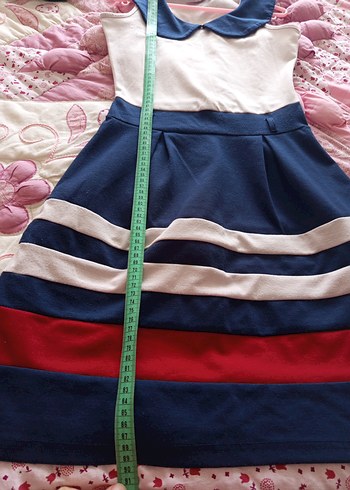 Kolsuz Yakalı Midi Elbise - Görsel 4