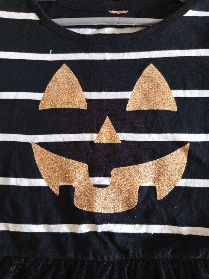 Kız Çocuk Siyah Çizgili Uzun Kollu Elbise - Görsel 3