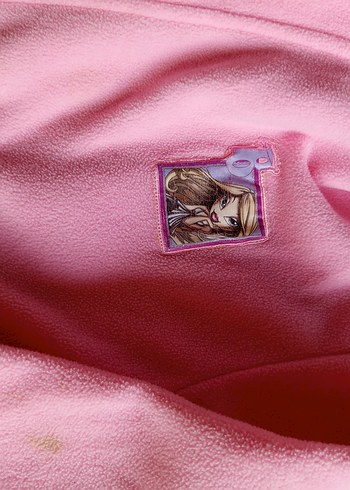 Kız Çocuk Pembe Nakışlı Polar Bornoz-Sabahlık - Görsel 4