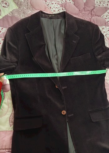 Mürdüm rengi Kadife Erkek Ceket - Görsel 2