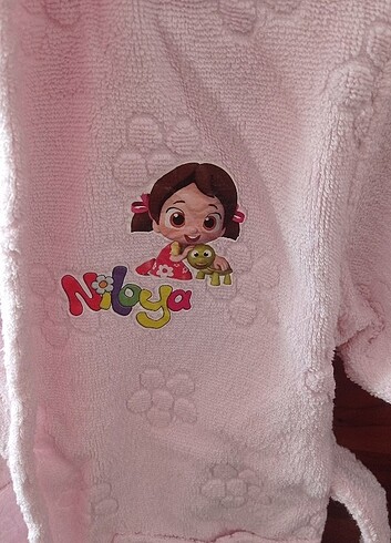 3 Yaş Beden pembe Renk Özdilek 3_4 yaş Niloya lisanslı bornoz seti