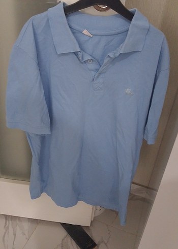 Mavi Pamuklu Erkek Polo Tişört