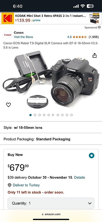 canon eos rebel t3i - Görsel 8