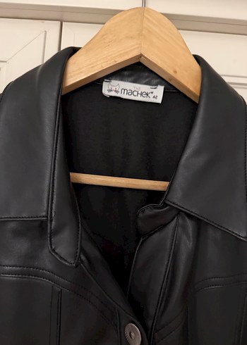 Siyah Deri Elbise - Görsel 2