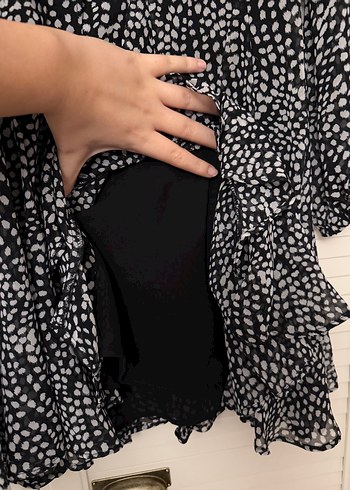 Uzun Kollu Zara Elbise - Görsel 5