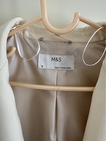 40 Beden Marks and Spencer Taş rengi çok şık ceket