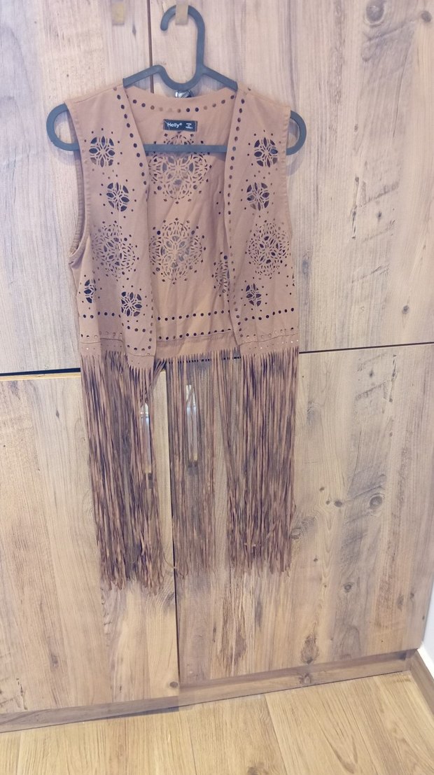 Nakışlı Püsküllü Süet  Yelek - Görsel 2