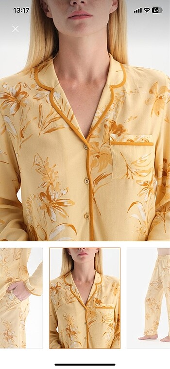 Diğer Dağı marka çiçek desenli pijama takımı