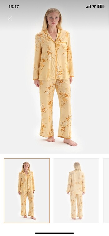 Dağı marka çiçek desenli pijama takımı