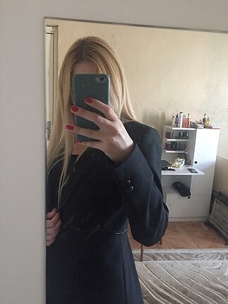 s Beden Siyah blazer ceket