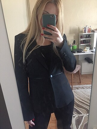 s Beden siyah Renk Siyah blazer ceket
