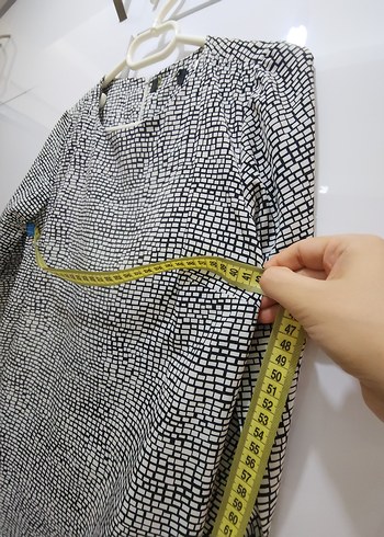 Siyah Beyaz Yuvarlak Yaka Kadın Elbise - Görsel 6