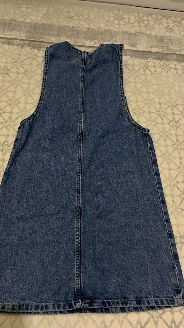 Kadın Kot Askılı Midi Boy Tulum - Görsel 2