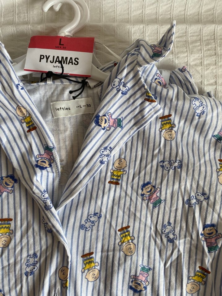 Lefties Düğmeli Kısa Kollu Desenli pijama takımı - Görsel 2