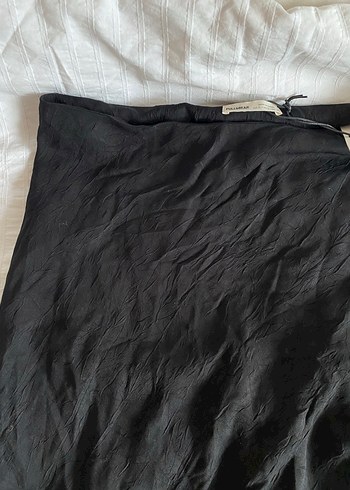 Pull and bear Kadın Siyah Midi Salaş Etek - Görsel 2