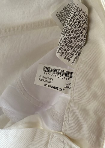 Zara Beyaz Yüksek Belli Straight Fit Kadın Jean - Görsel 3