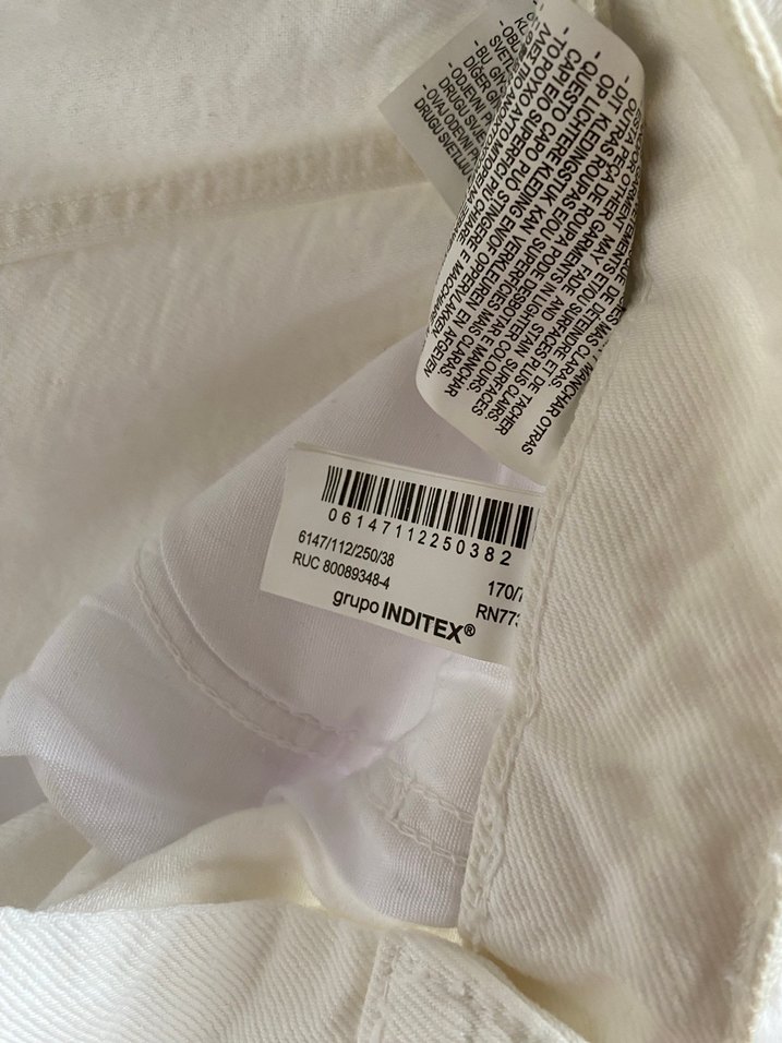 Zara Beyaz Yüksek Belli Straight Fit Kadın Jean - Görsel 3