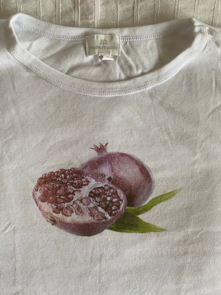 Pull and bear Beyaz Mini Baskılı Kadın Tişört - Görsel 2