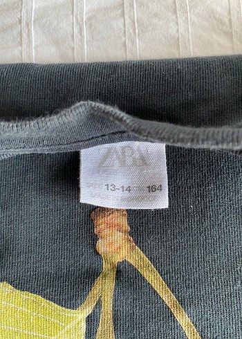 Zara Kısa Kollu Kiraz Baskılı Siyah Tişört - Görsel 3