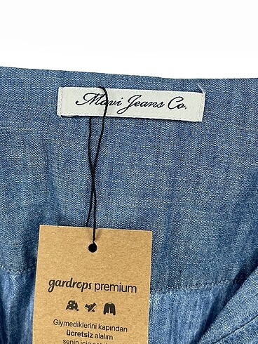 xs Beden mavi Renk Mavi Jeans Günlük Elbise %70 İndirimli.