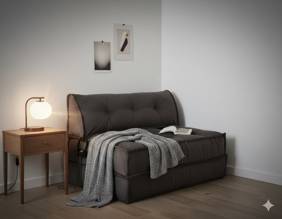 Modern Antrasit katlanır koltuk - Görsel 5