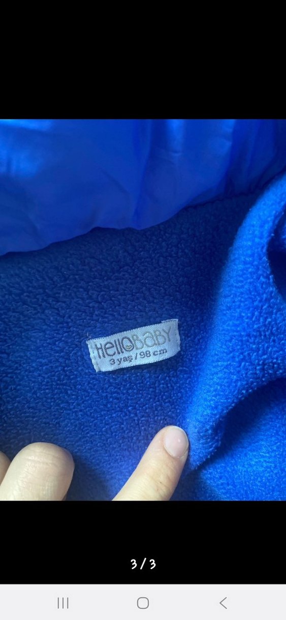 Mavi Erkek Çocuk Fermuarlı Mont - Görsel 2