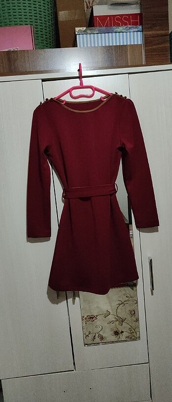 Bordo elbise